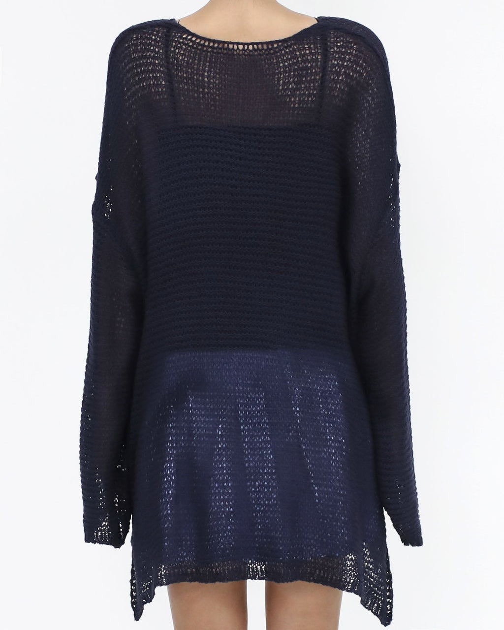 navy V neck boucle knitted top *pre-order*
