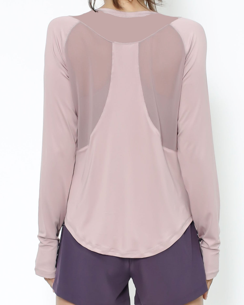 dust pink mesh back sports top *pre-order*