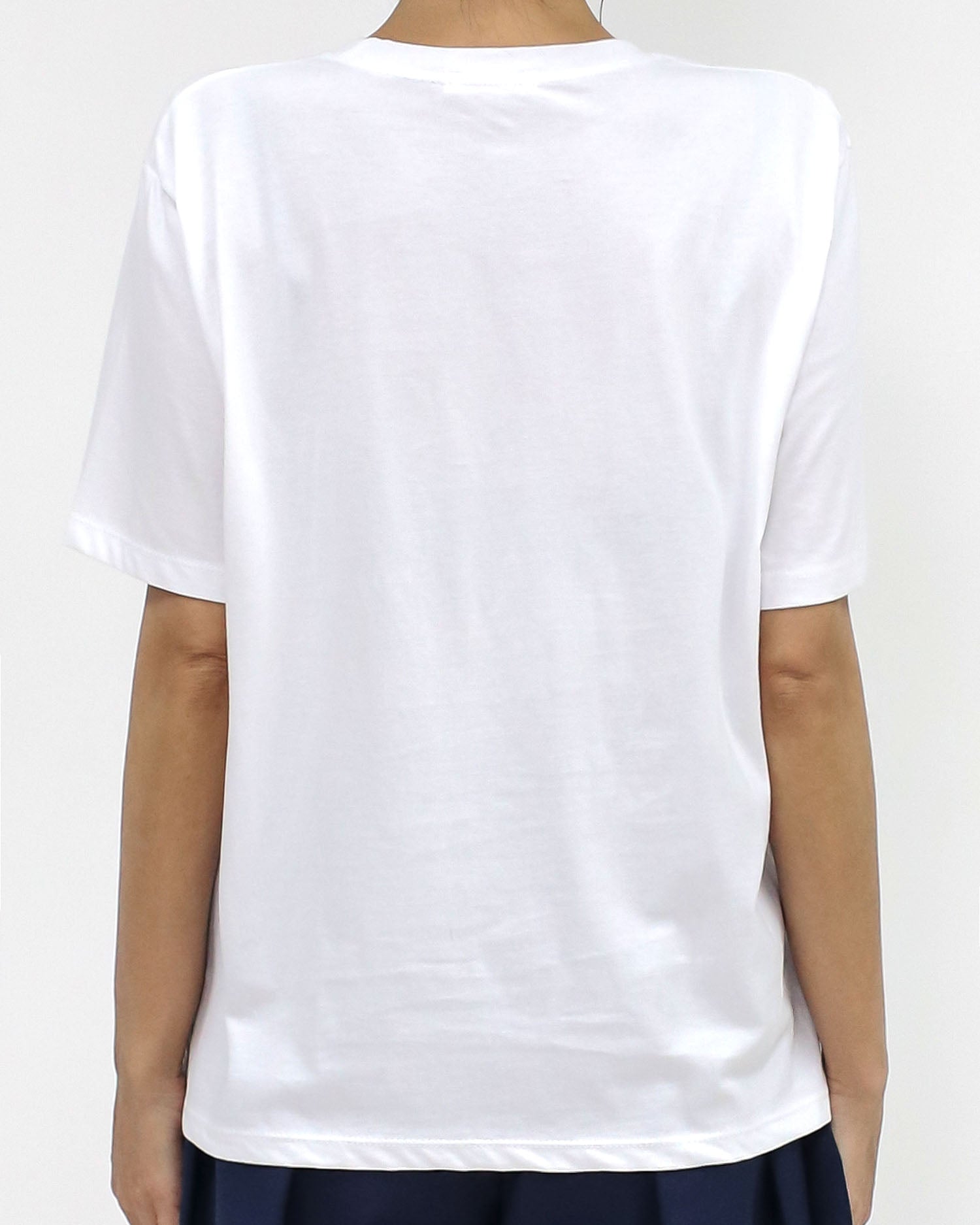 ivory printed tee *pre-order*