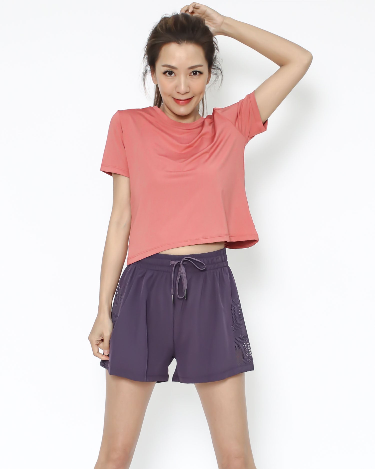 orange cutout back sports top *pre-order*