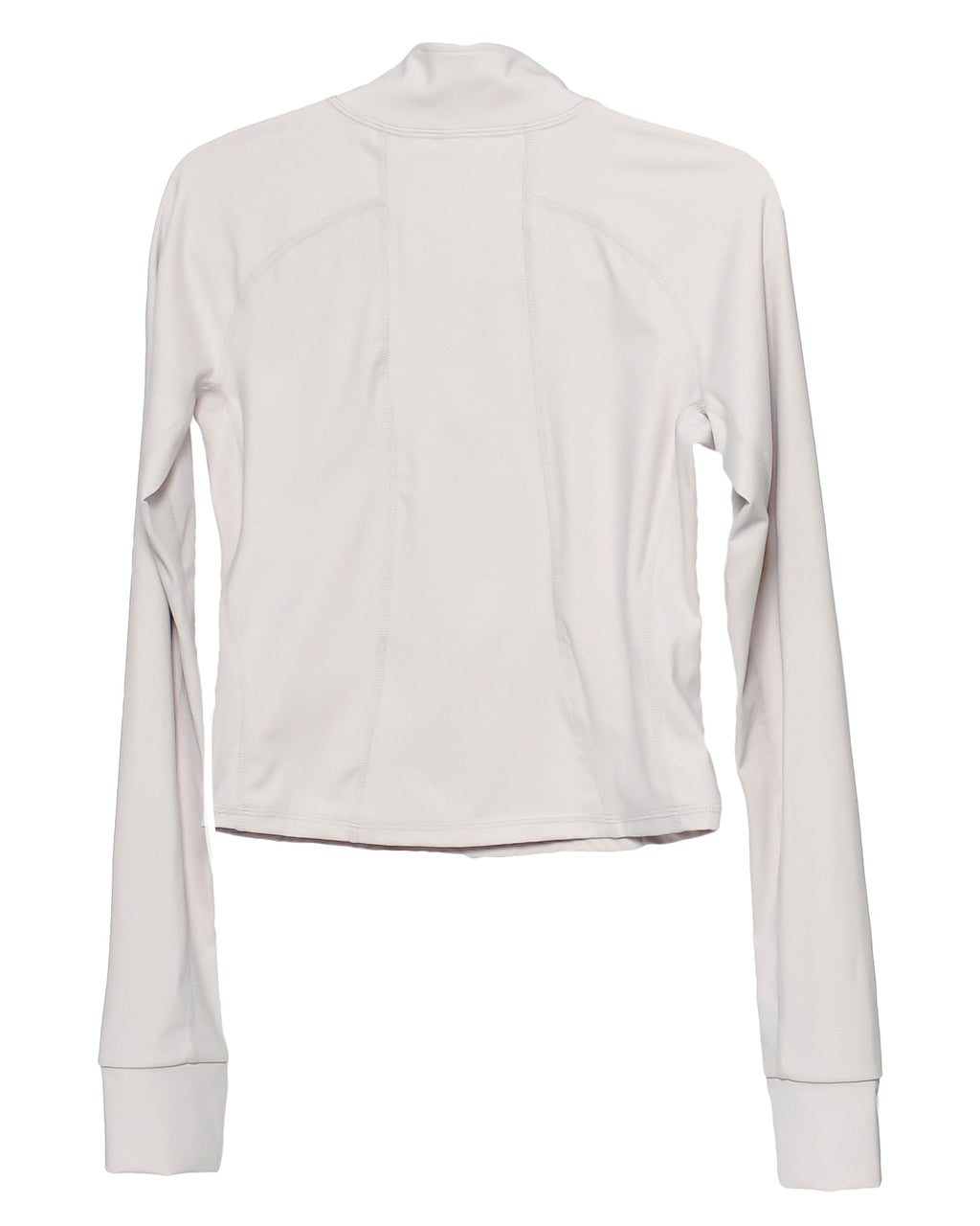 ivory zipper front cropped sports top *pre-order*