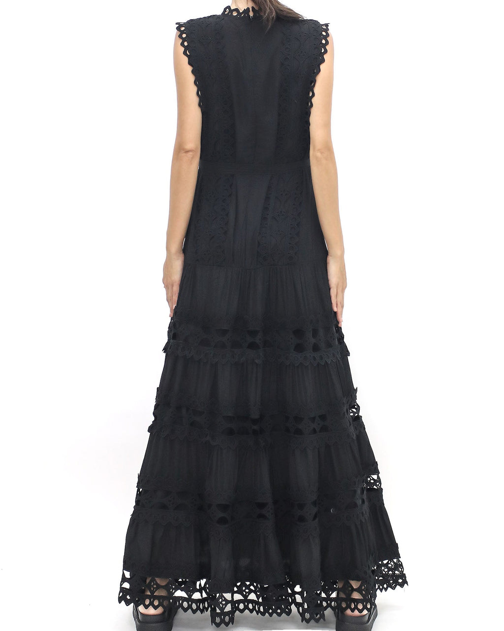 black crochet longline dress w/ belt *pre-order*
