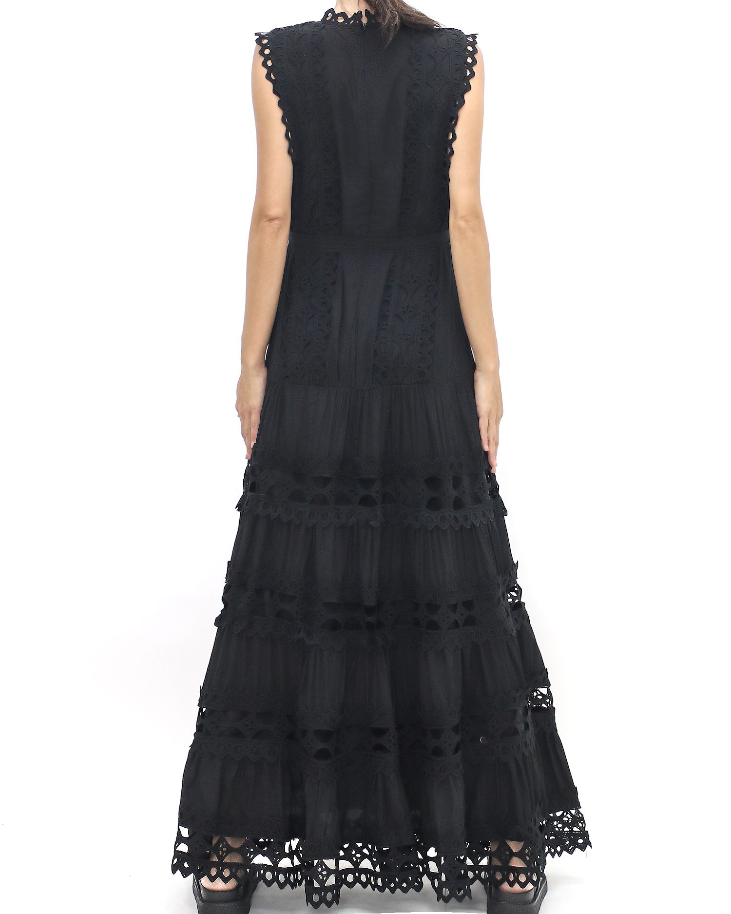 black crochet longline dress w/ belt *pre-order*