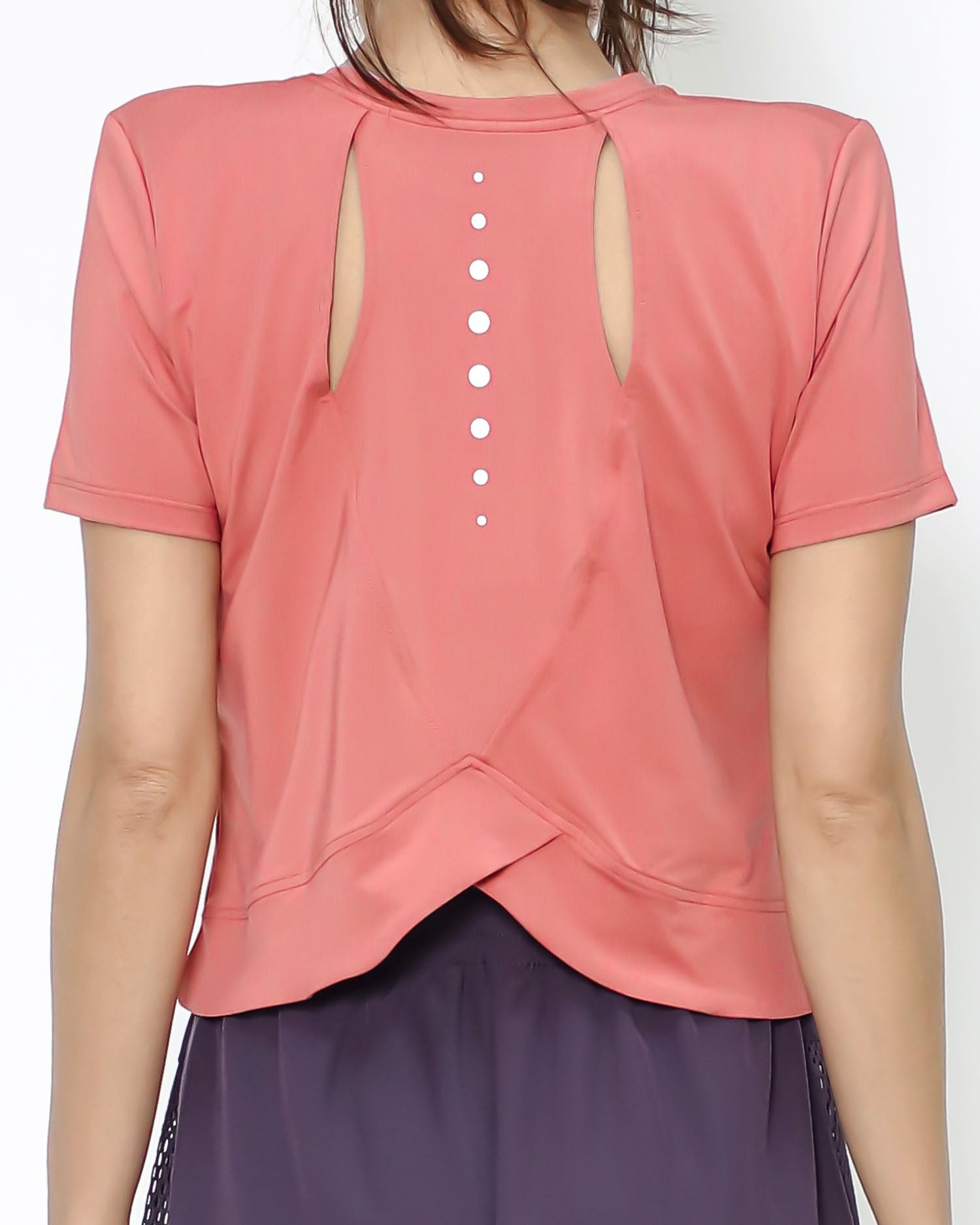 orange cutout back sports top *pre-order*