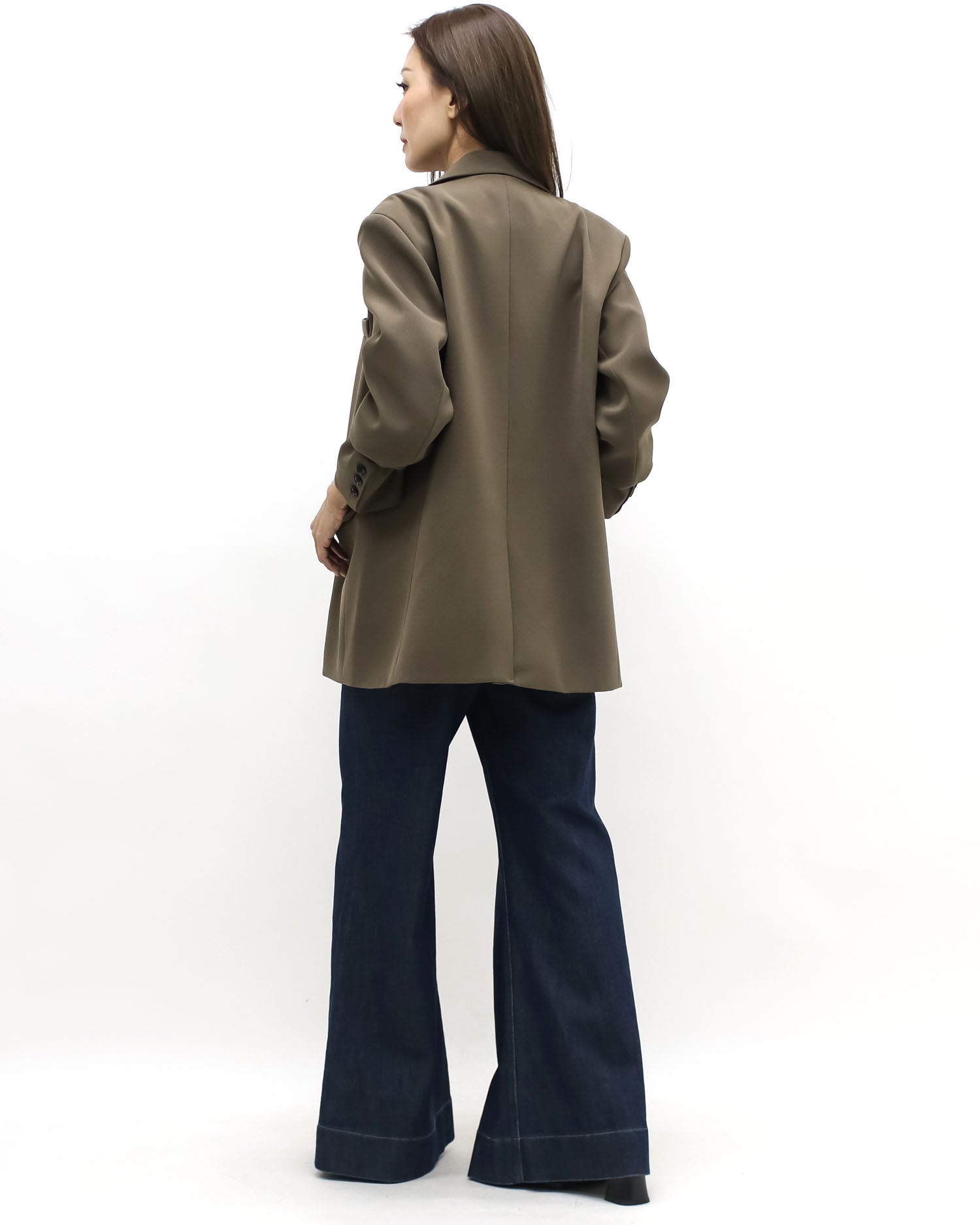 brown double button blazer *pre-order*