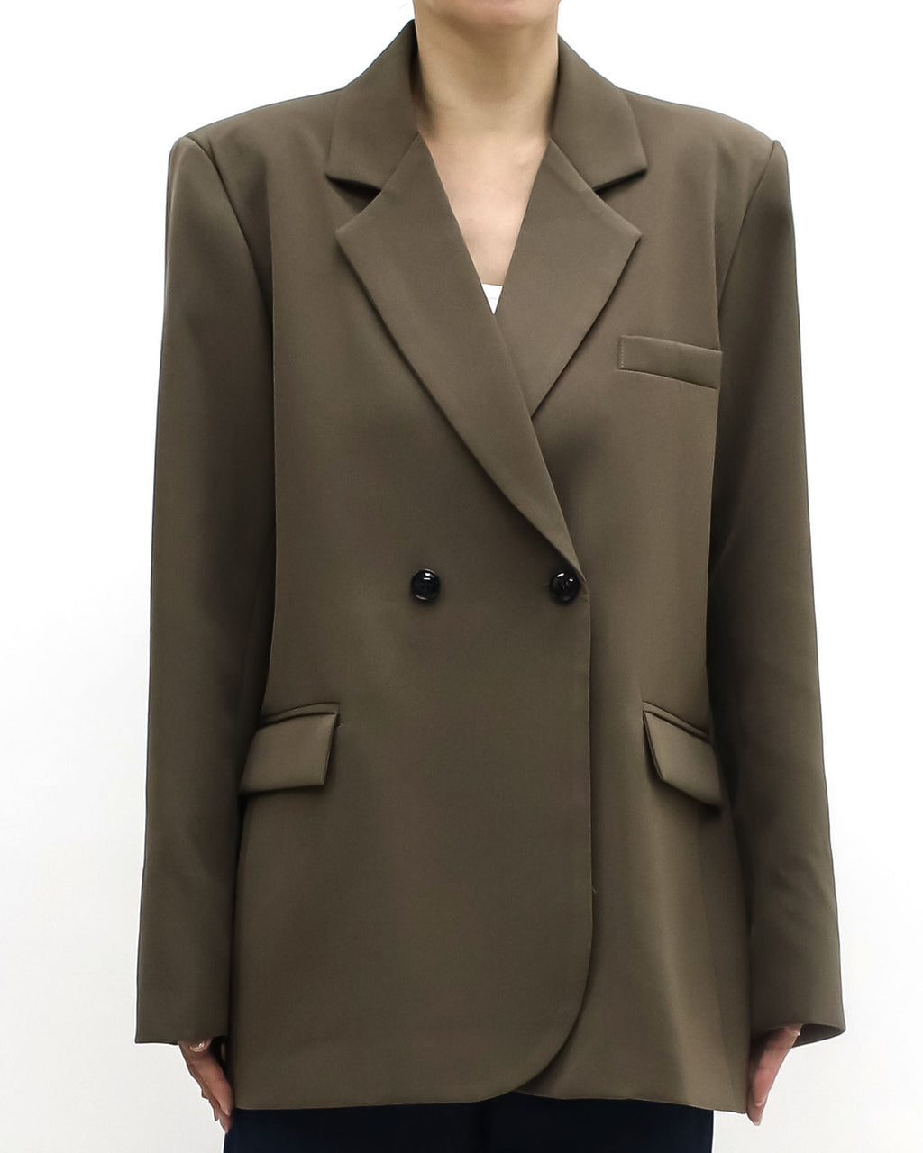 brown double button blazer *pre-order*