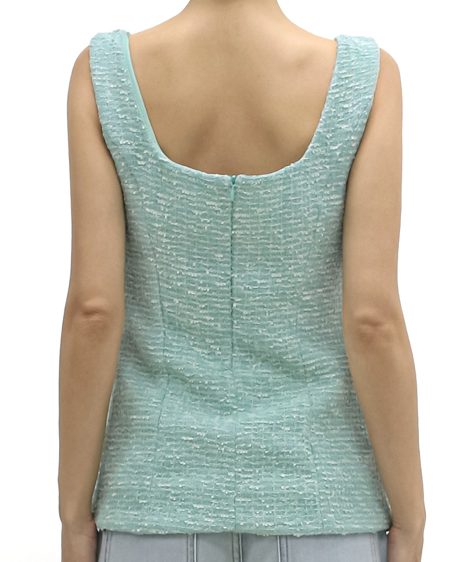 turquoise tweed vest *pre-order*