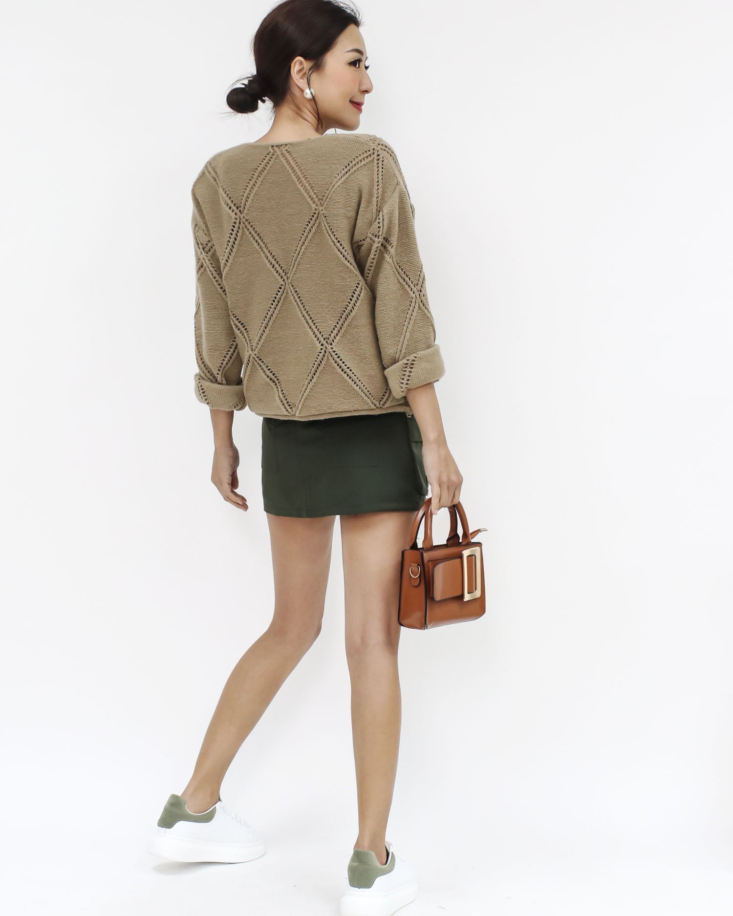 army green cargo tech skort *pre-order*
