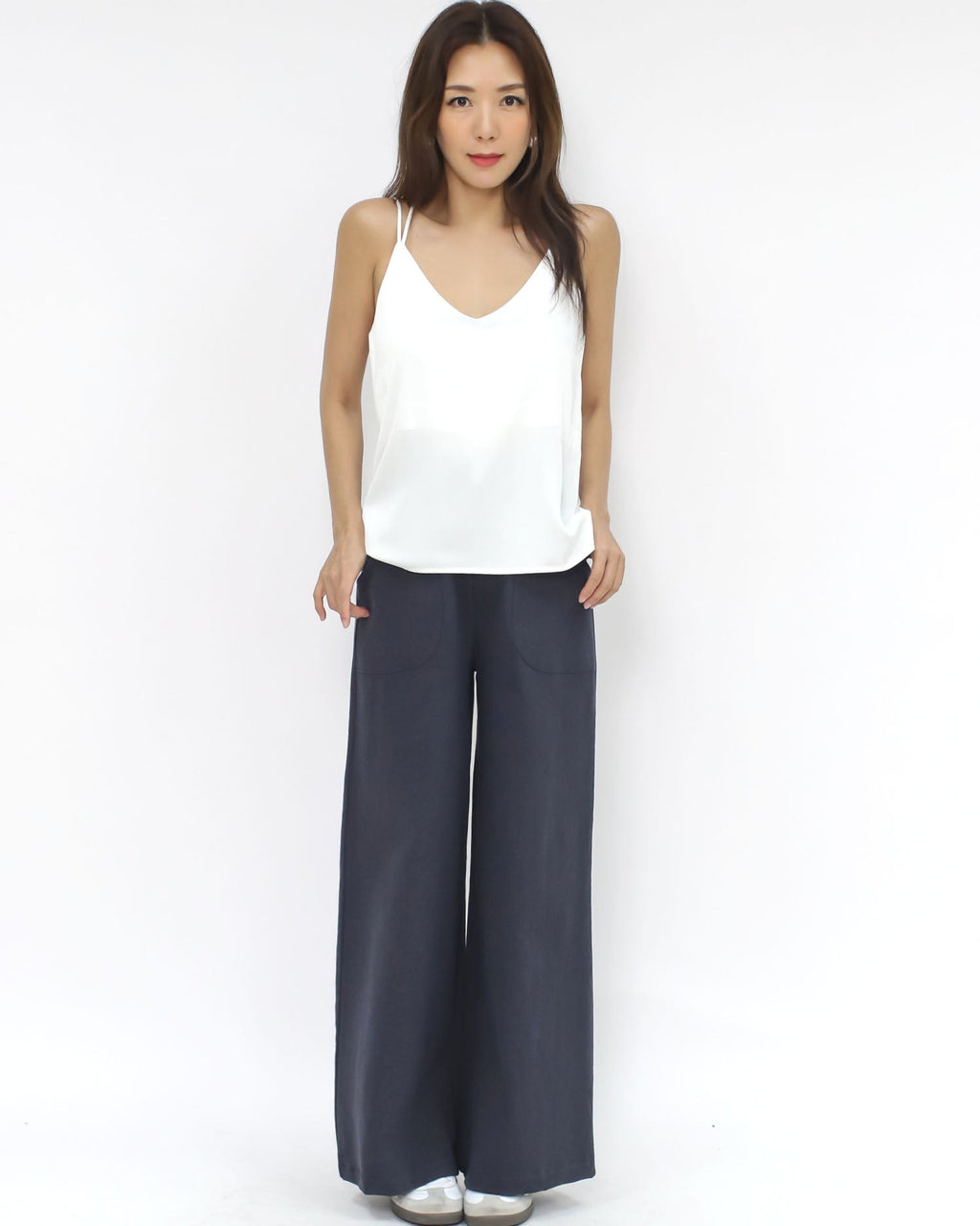 ivory straps slinky vest *pre-order*