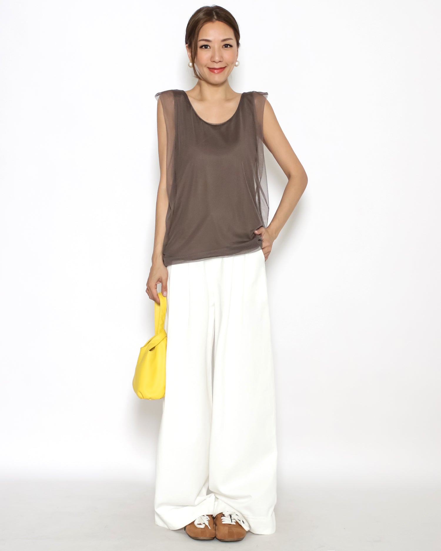 brown mesh layer vest *pre-order*