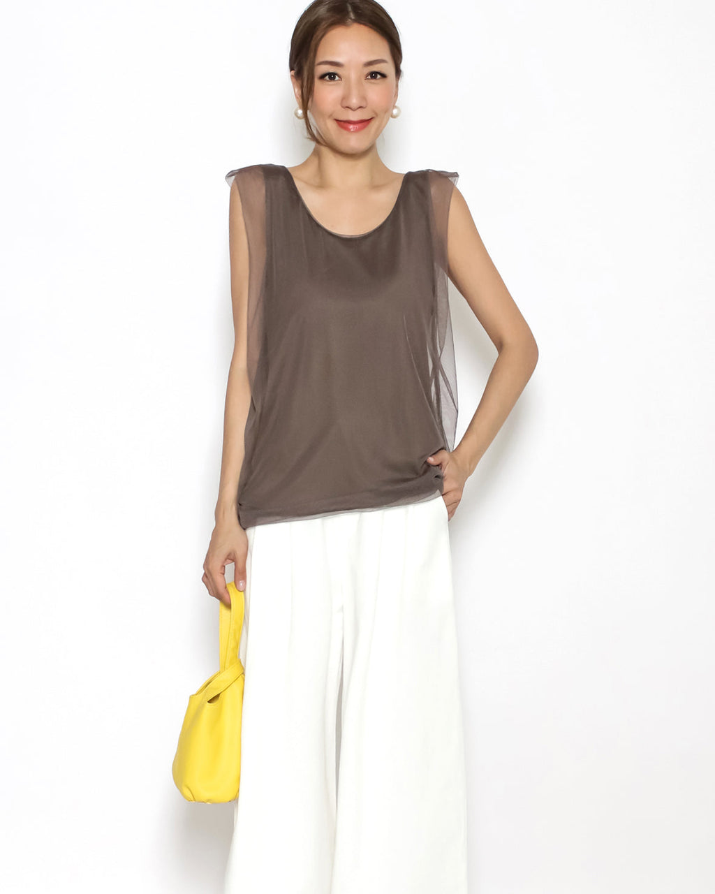 brown mesh layer vest *pre-order*