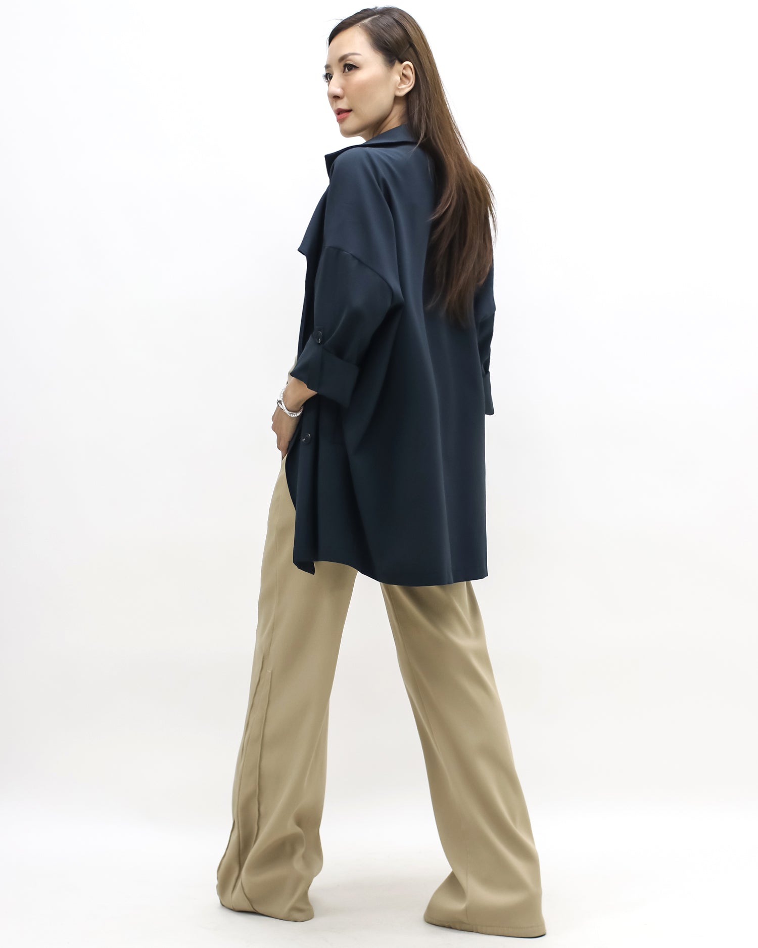 navy texture autumn jacket *pre-order*