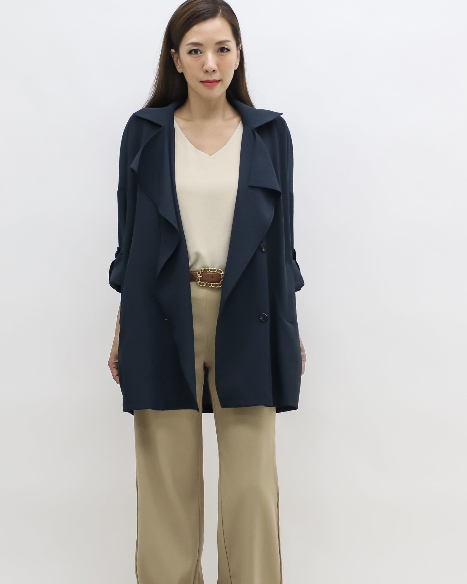 navy texture autumn jacket *pre-order*