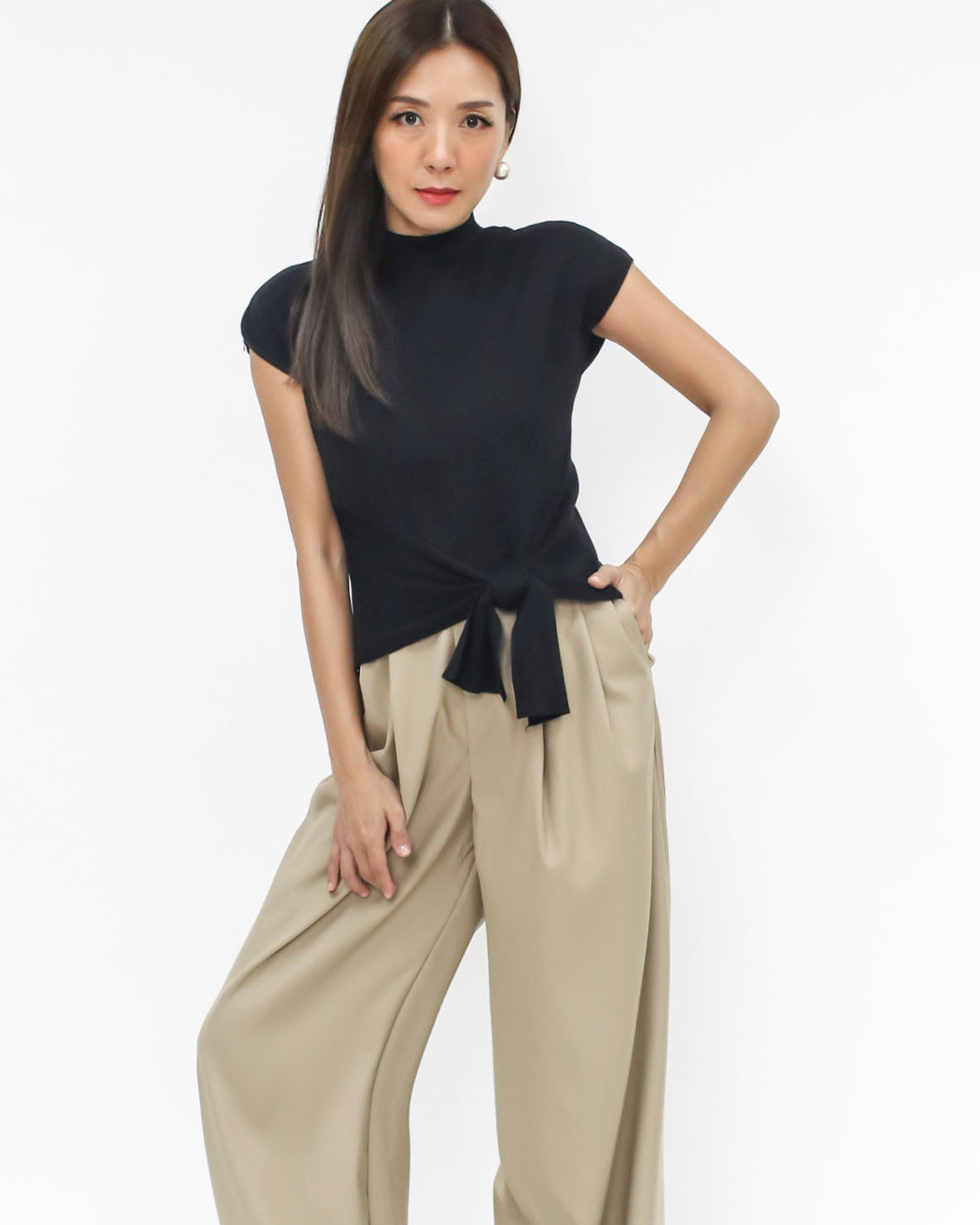 black tie front knitted top *pre-order*