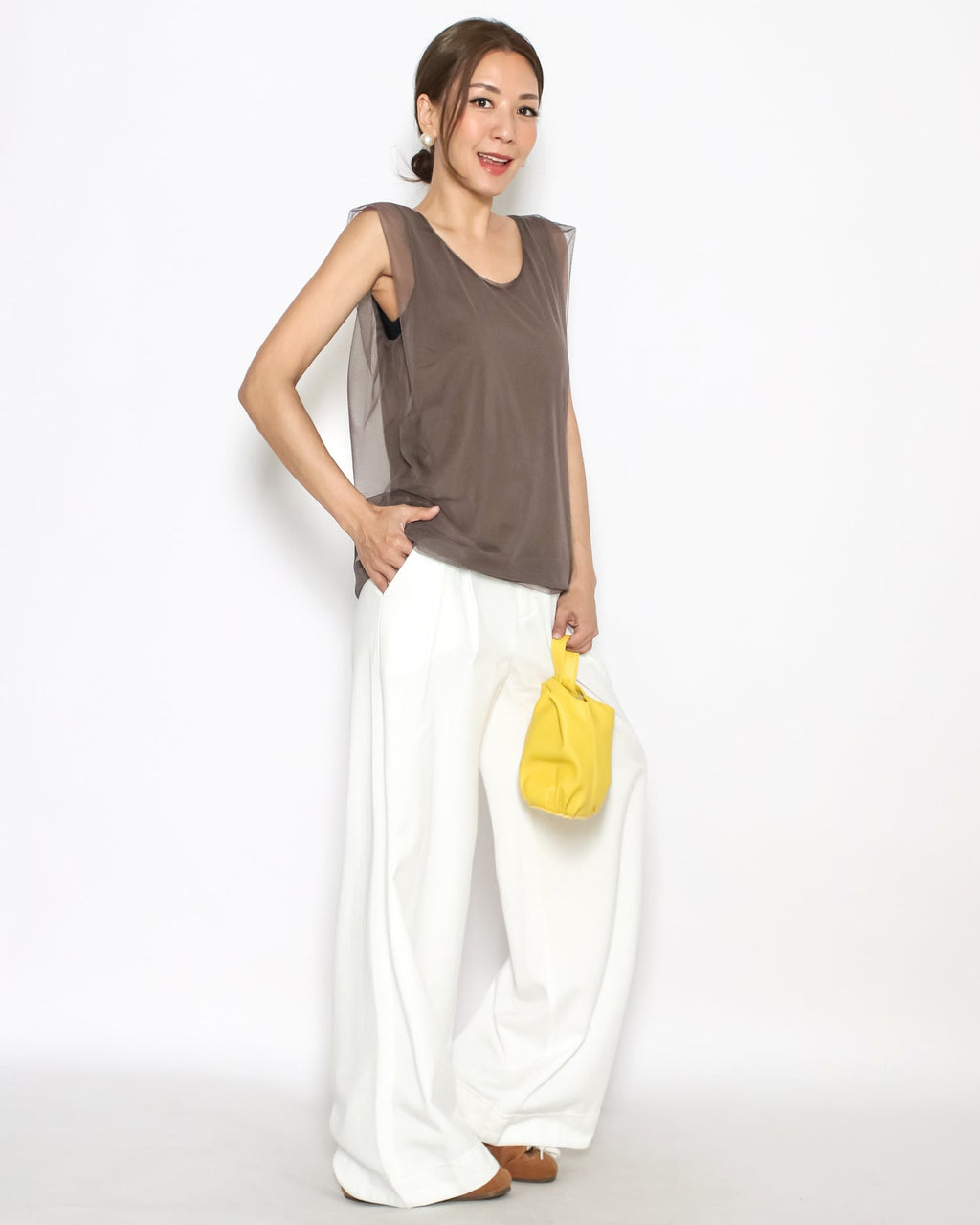 brown mesh layer vest *pre-order*