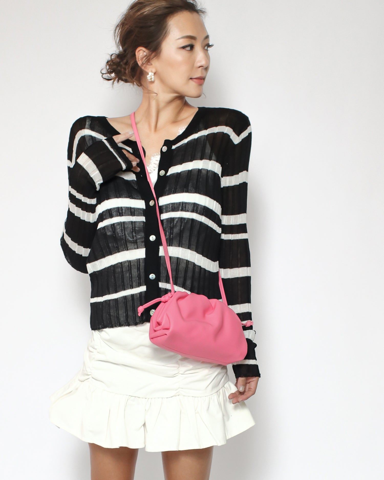 pink mini pouch leather cross bag *pre-order*