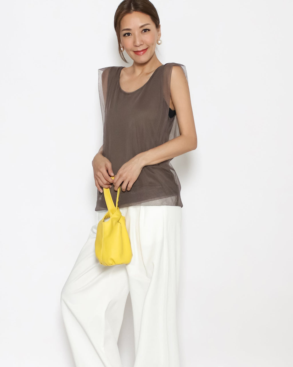 brown mesh layer vest *pre-order*