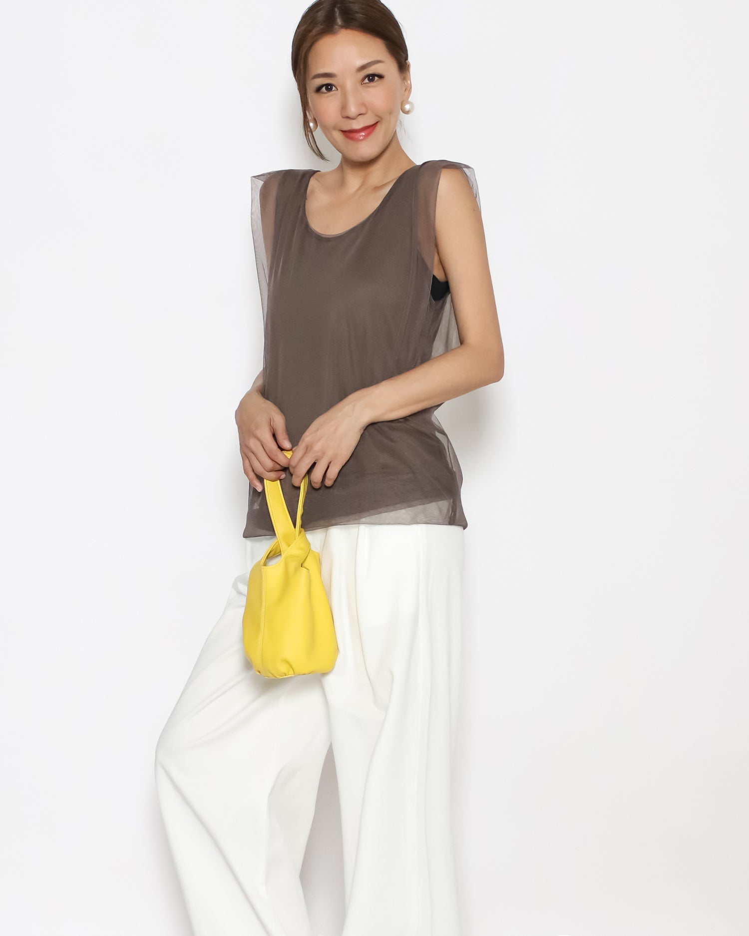 brown mesh layer vest *pre-order*