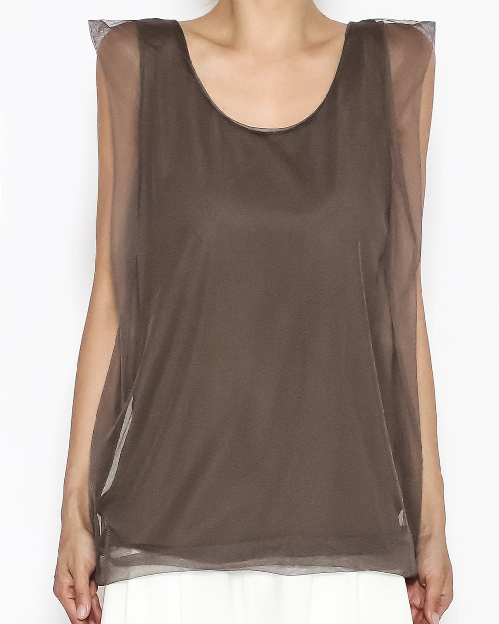 brown mesh layer vest *pre-order*