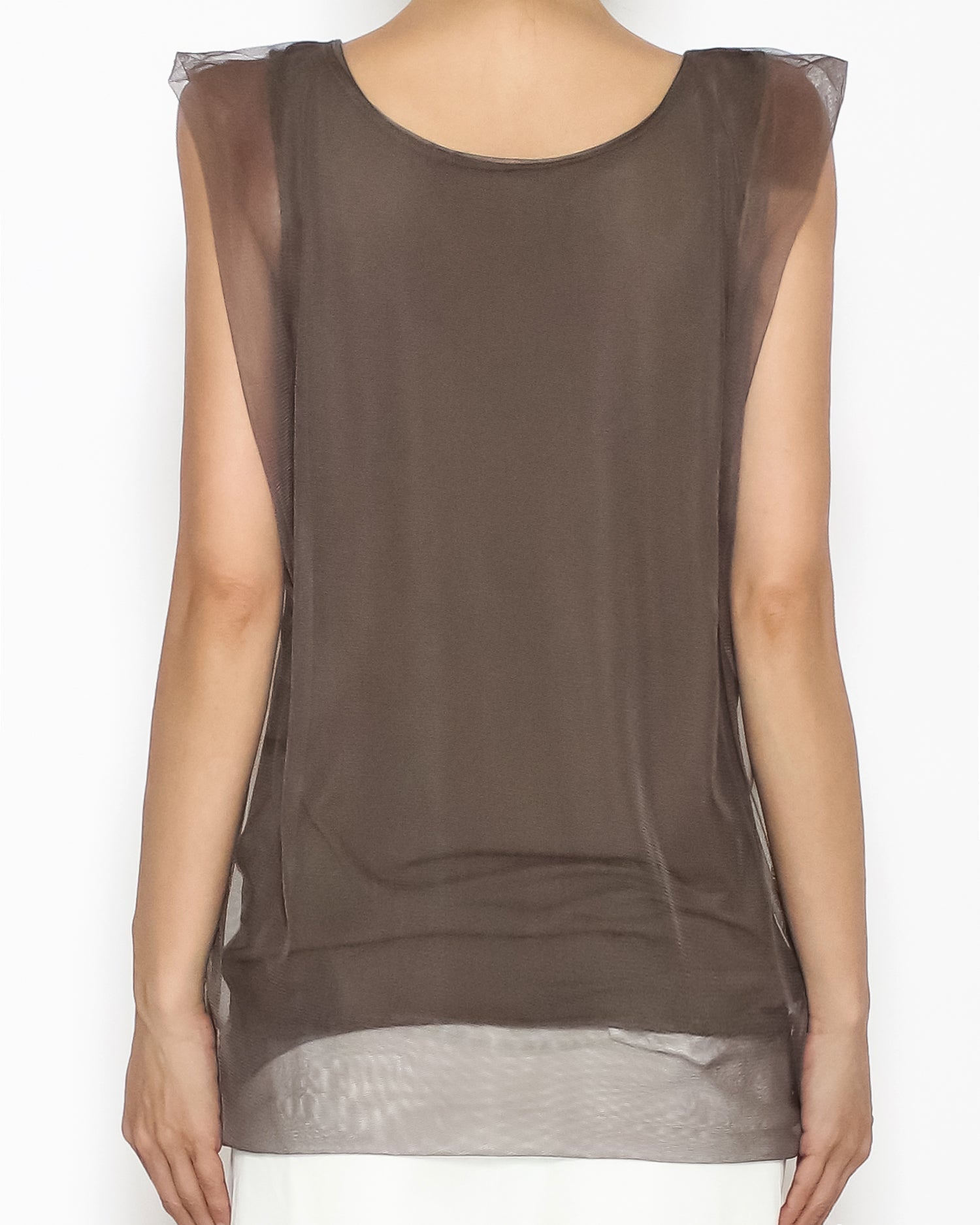 brown mesh layer vest *pre-order*