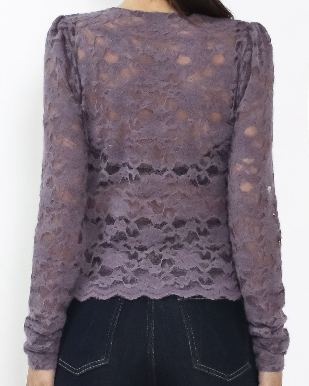 purple lace knitted top *pre-order*