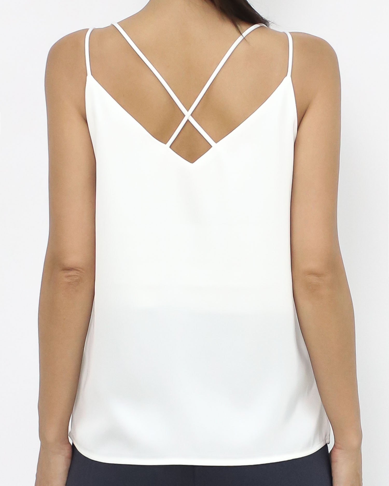 ivory straps slinky vest *pre-order*