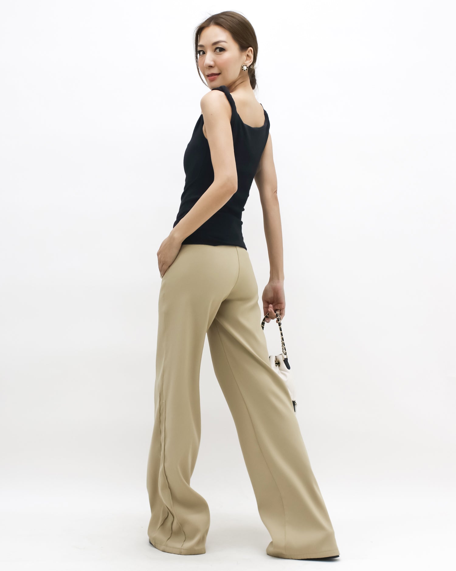 black twisted strap w/ gold buckle vest *pre-order*