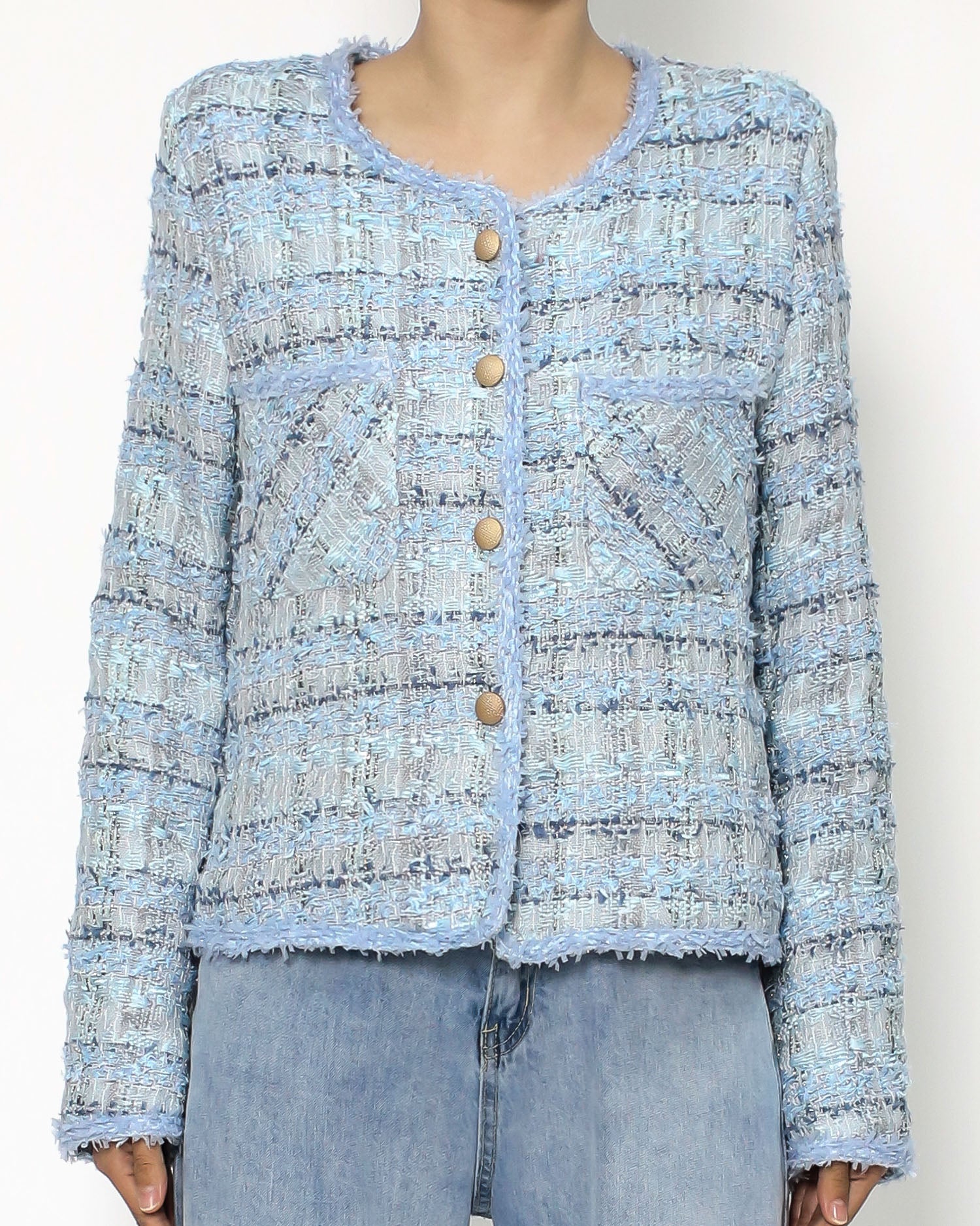 blue tweed jacket *pre-order*
