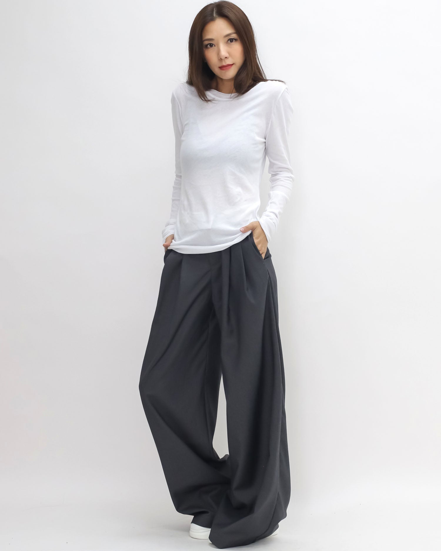 ivory soft basic longline top *pre-order*