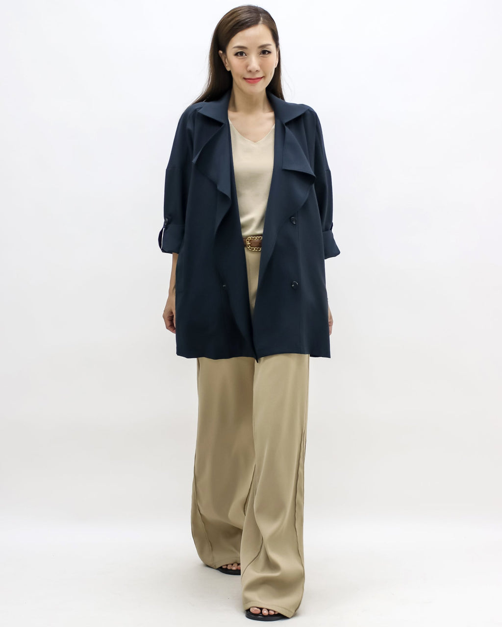 navy texture autumn jacket *pre-order*