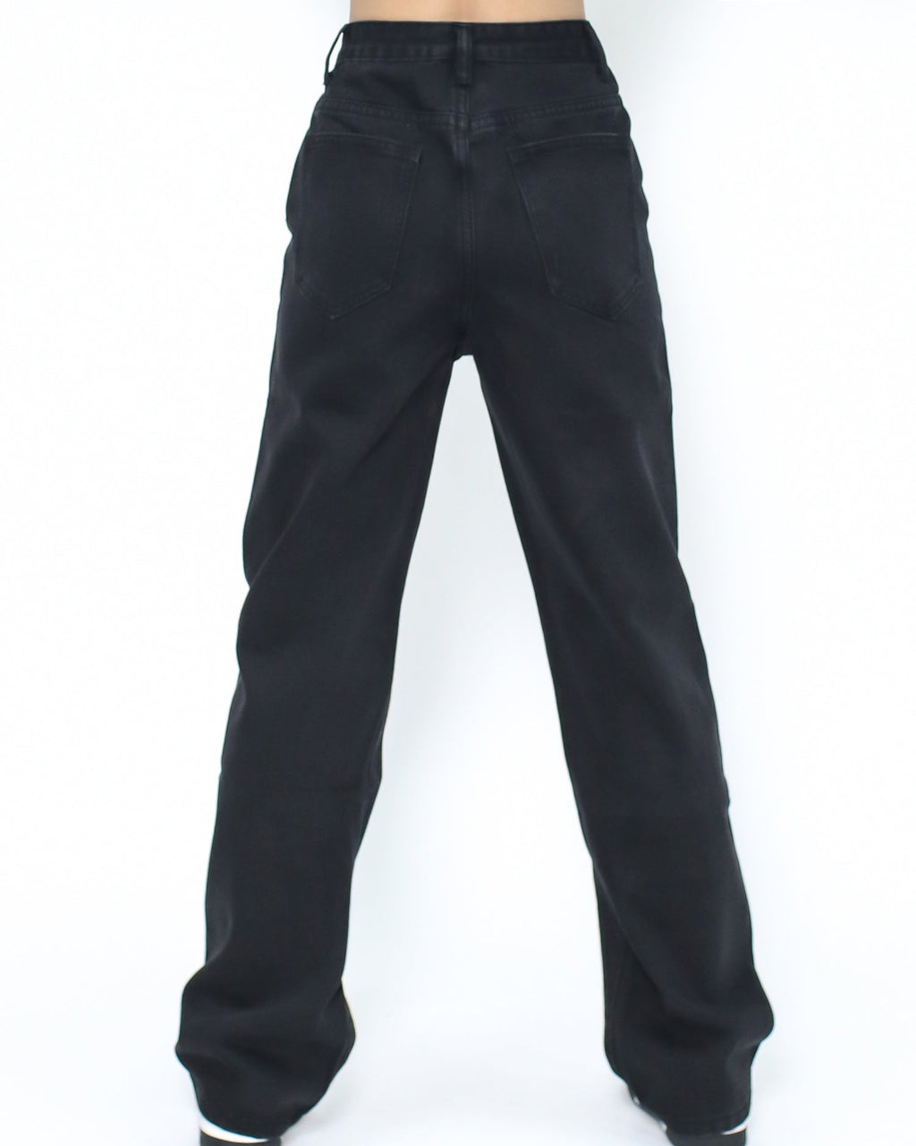 washed black straight legs jeans S / M