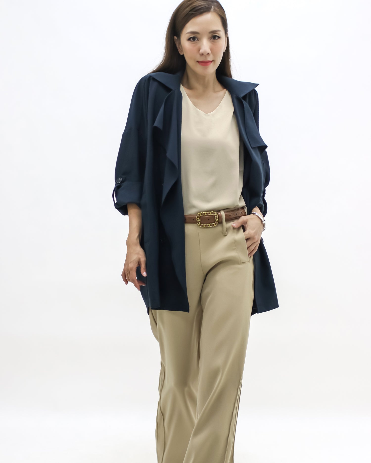 navy texture autumn jacket *pre-order*