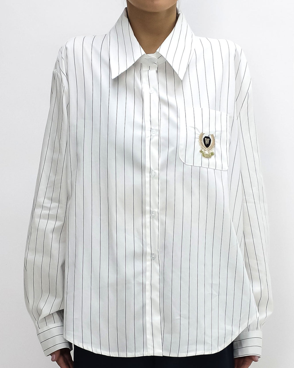 ivory stripes w/ stitched pocket shirt *pre-order*