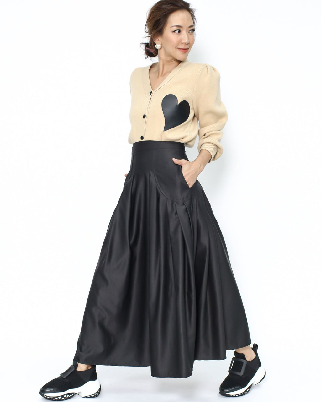 black tech flare skirt *pre-order*