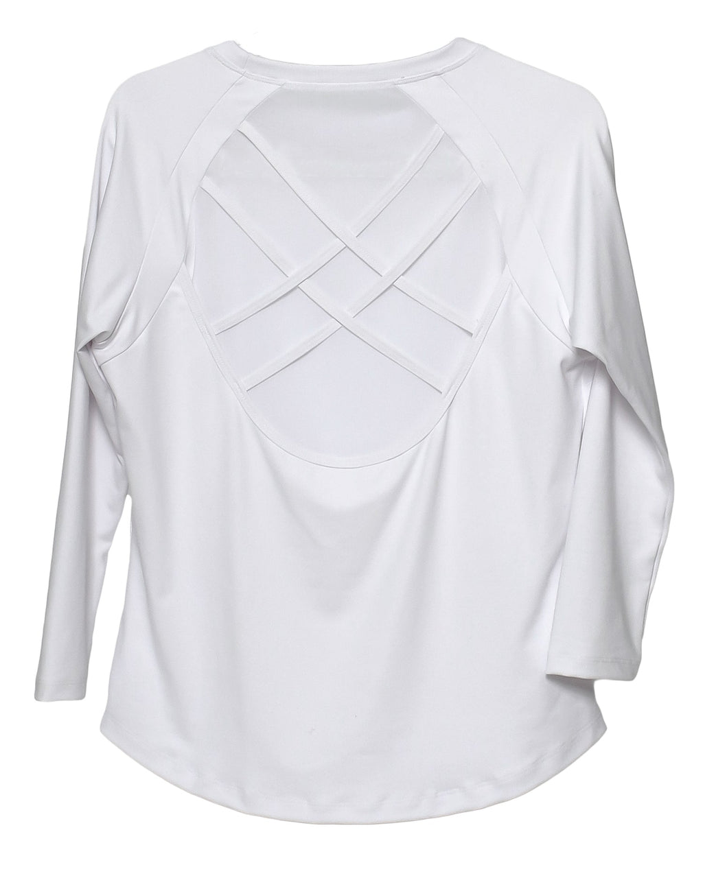 ivory mesh straps back sports top *pre-order*