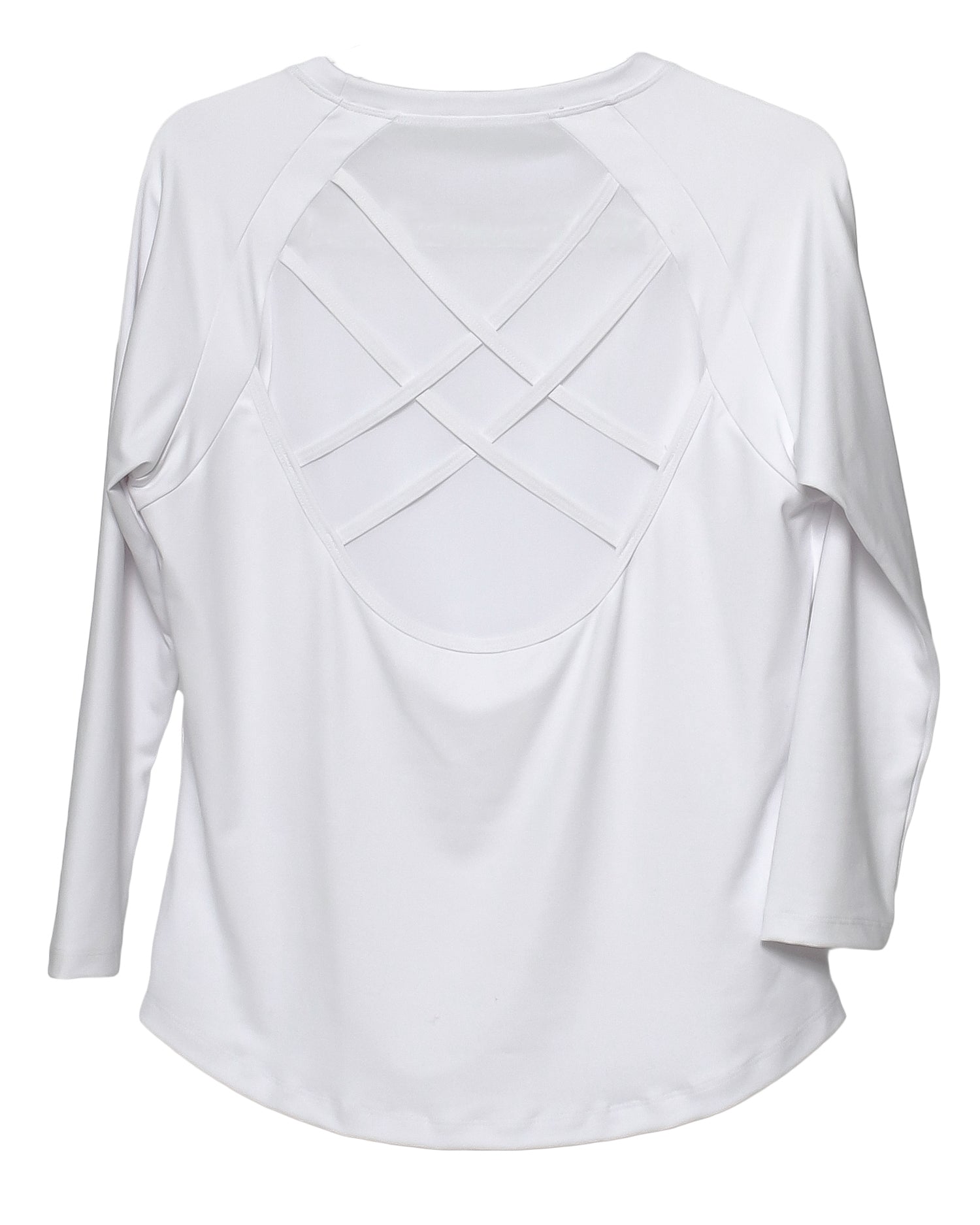 ivory mesh straps back sports top *pre-order*