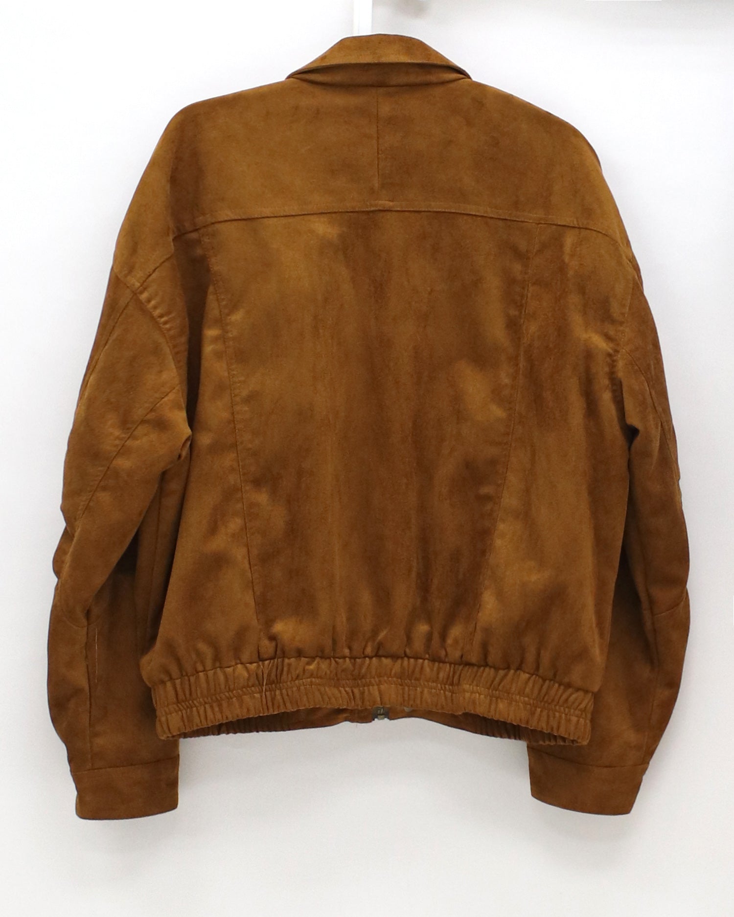 caramel PU suede bomber jacket *pre-order*
