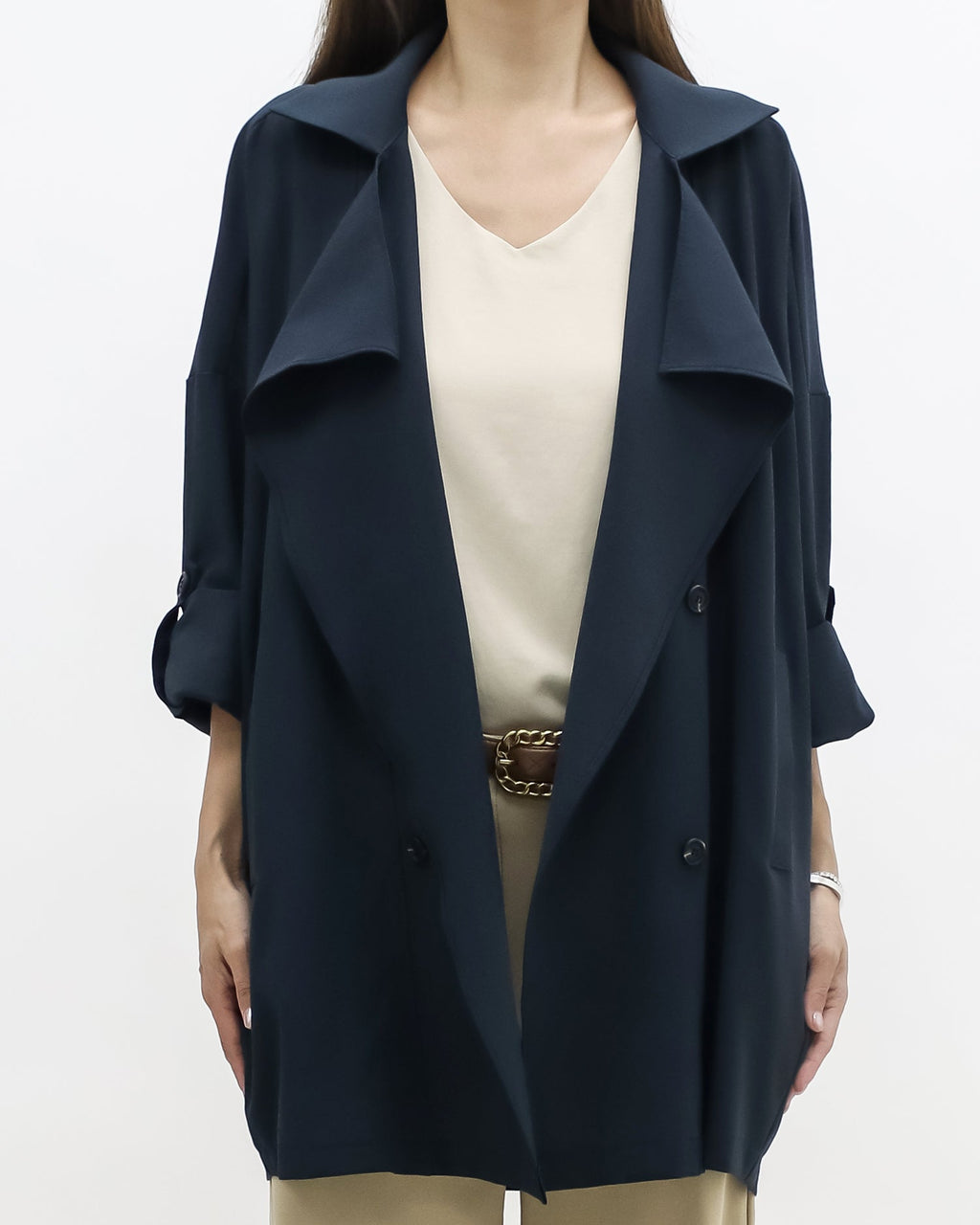 navy texture autumn jacket *pre-order*