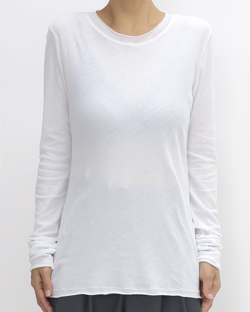 ivory soft basic longline top *pre-order*