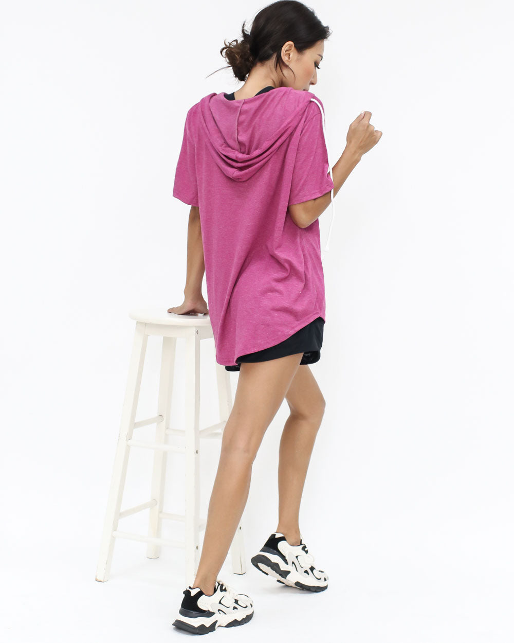 pink hoodie sports tee *pre-order*