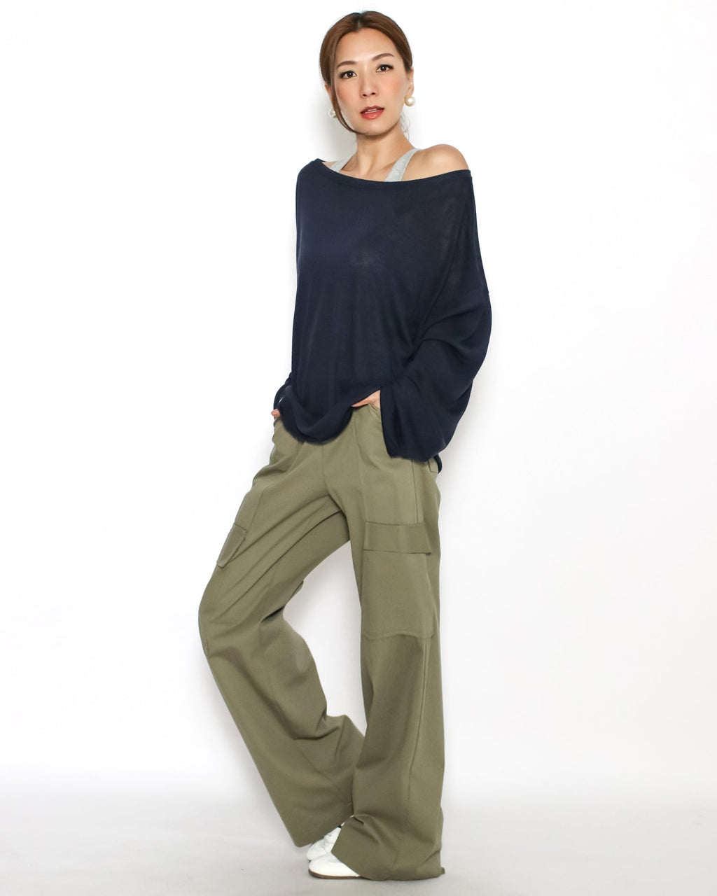 Navy soft tee w/ grey vest set *pre-order*