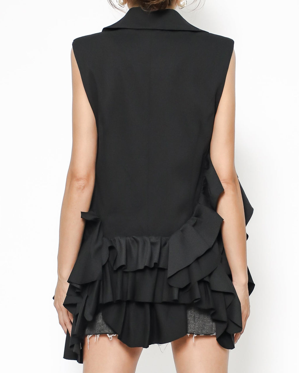 black pleats vest blazer *pre-order*