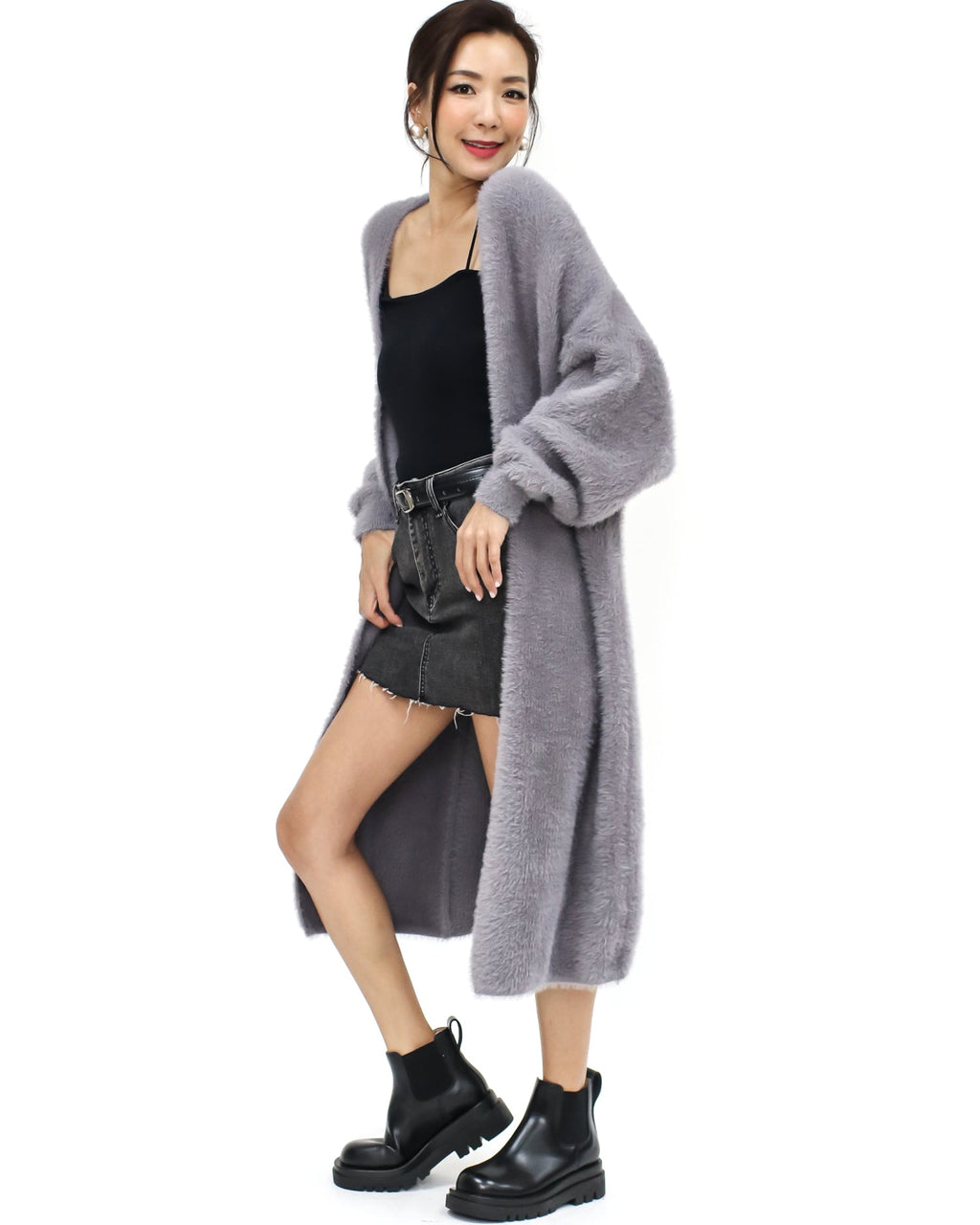 black strappy basic knitted vest *pre-order*