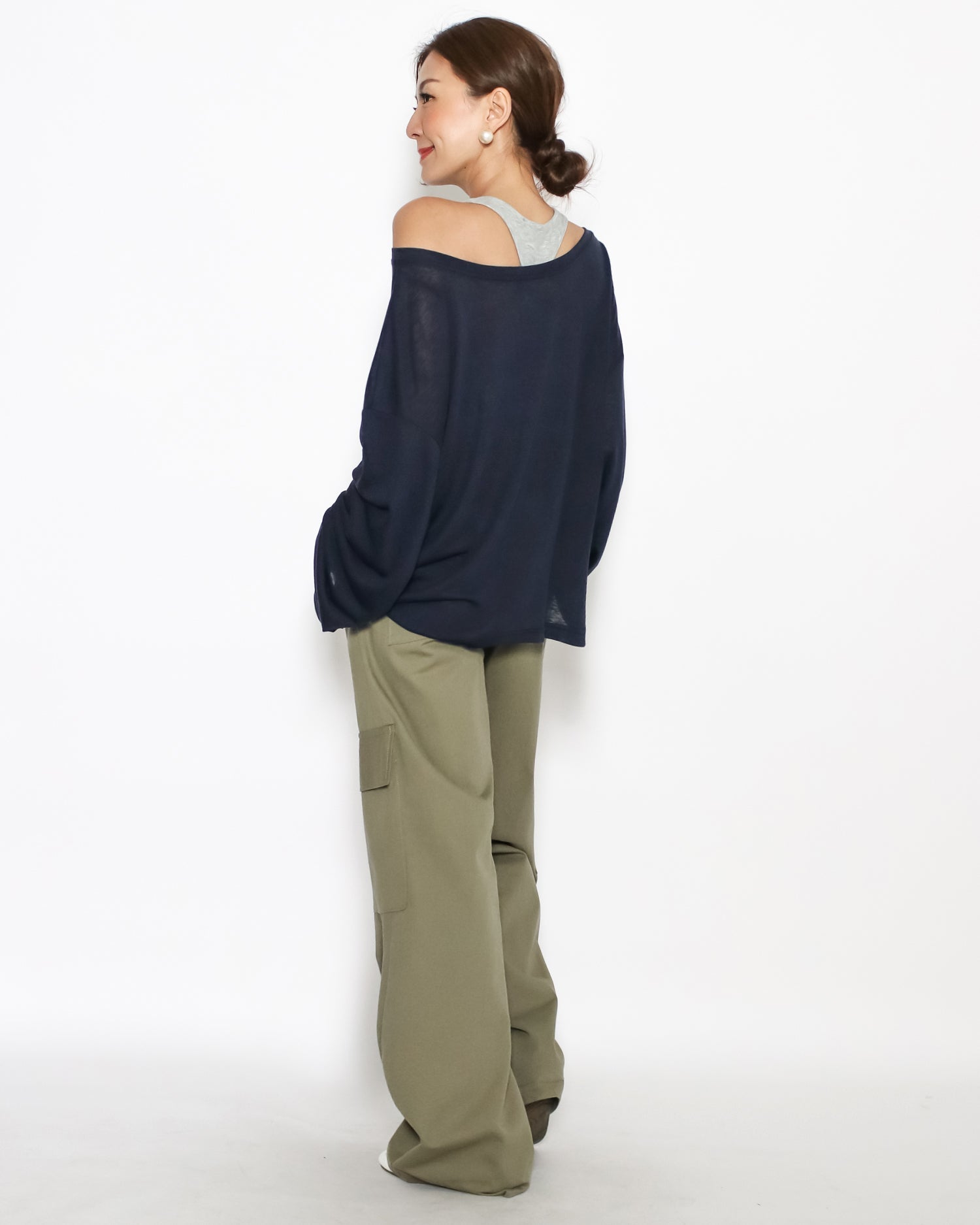 Navy soft tee w/ grey vest set *pre-order*