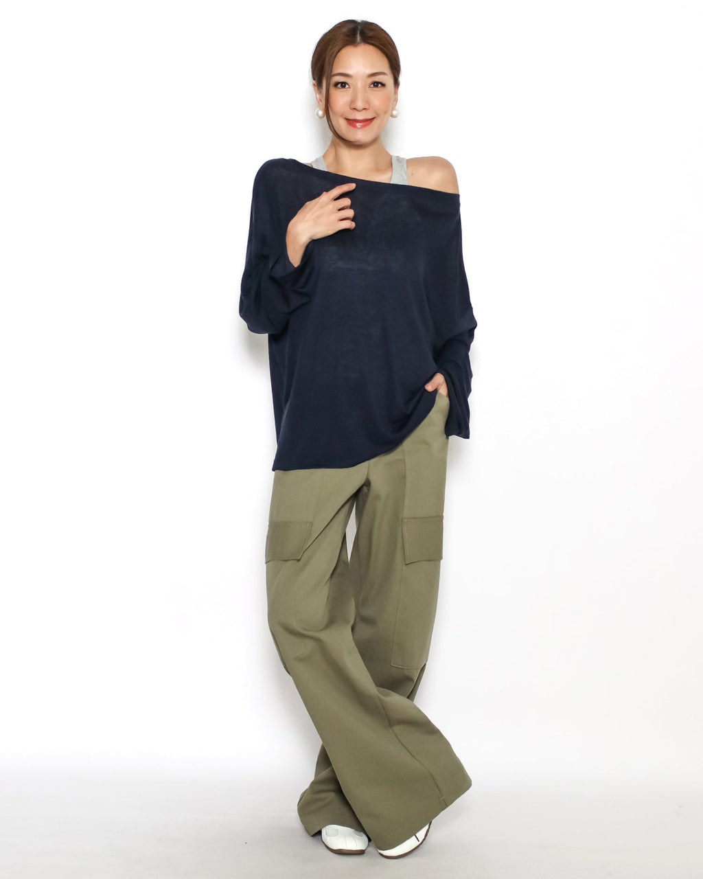 Navy soft tee w/ grey vest set *pre-order*