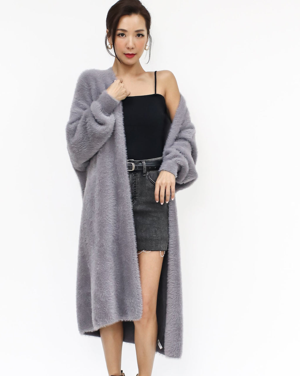 black strappy basic knitted vest *pre-order*