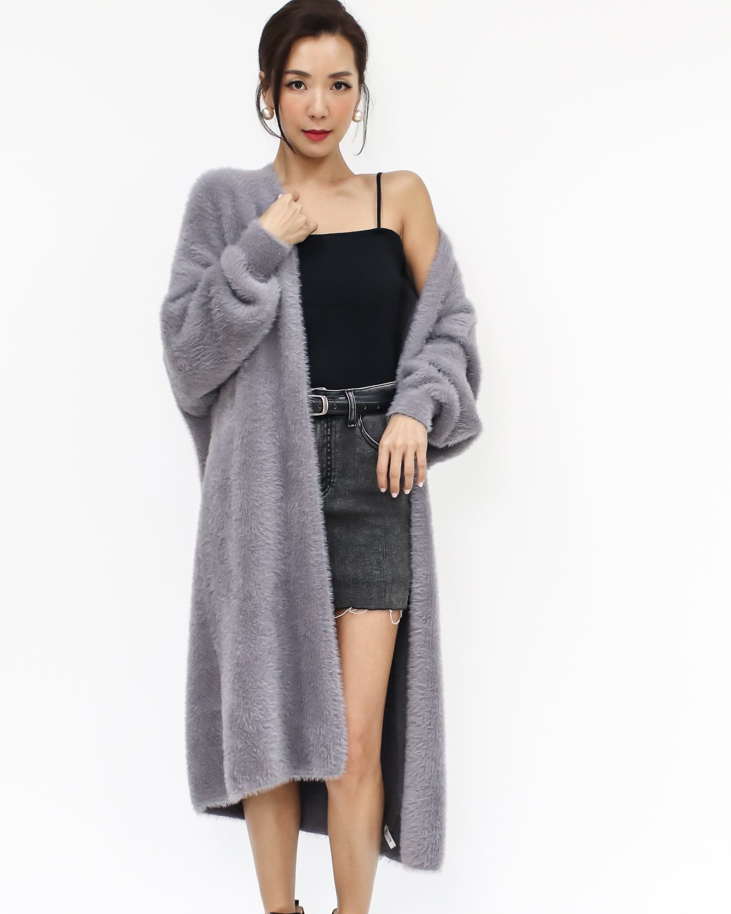 black strappy basic knitted vest *pre-order*