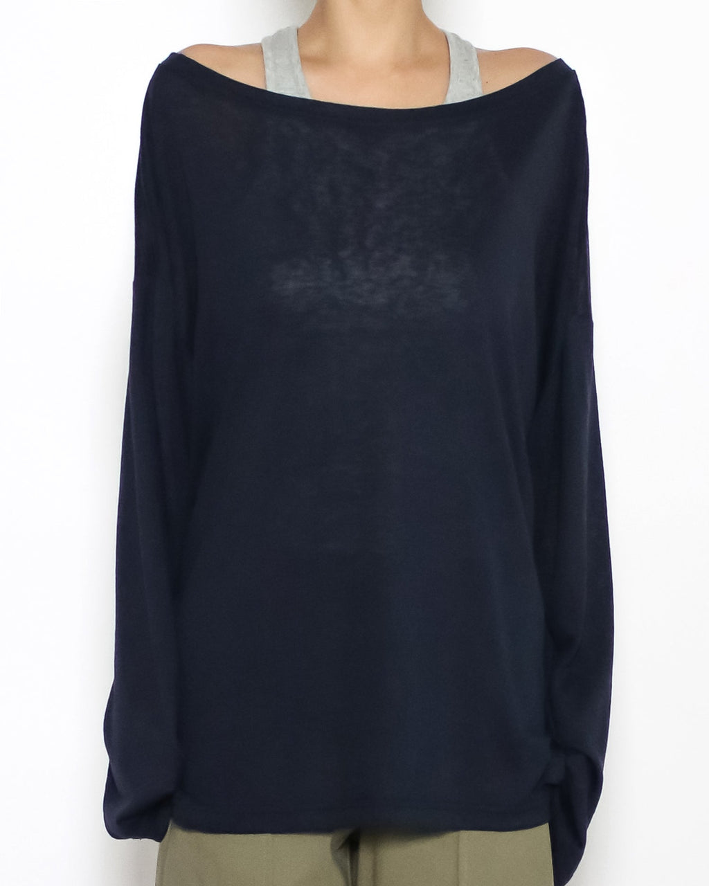 Navy soft tee w/ grey vest set *pre-order*