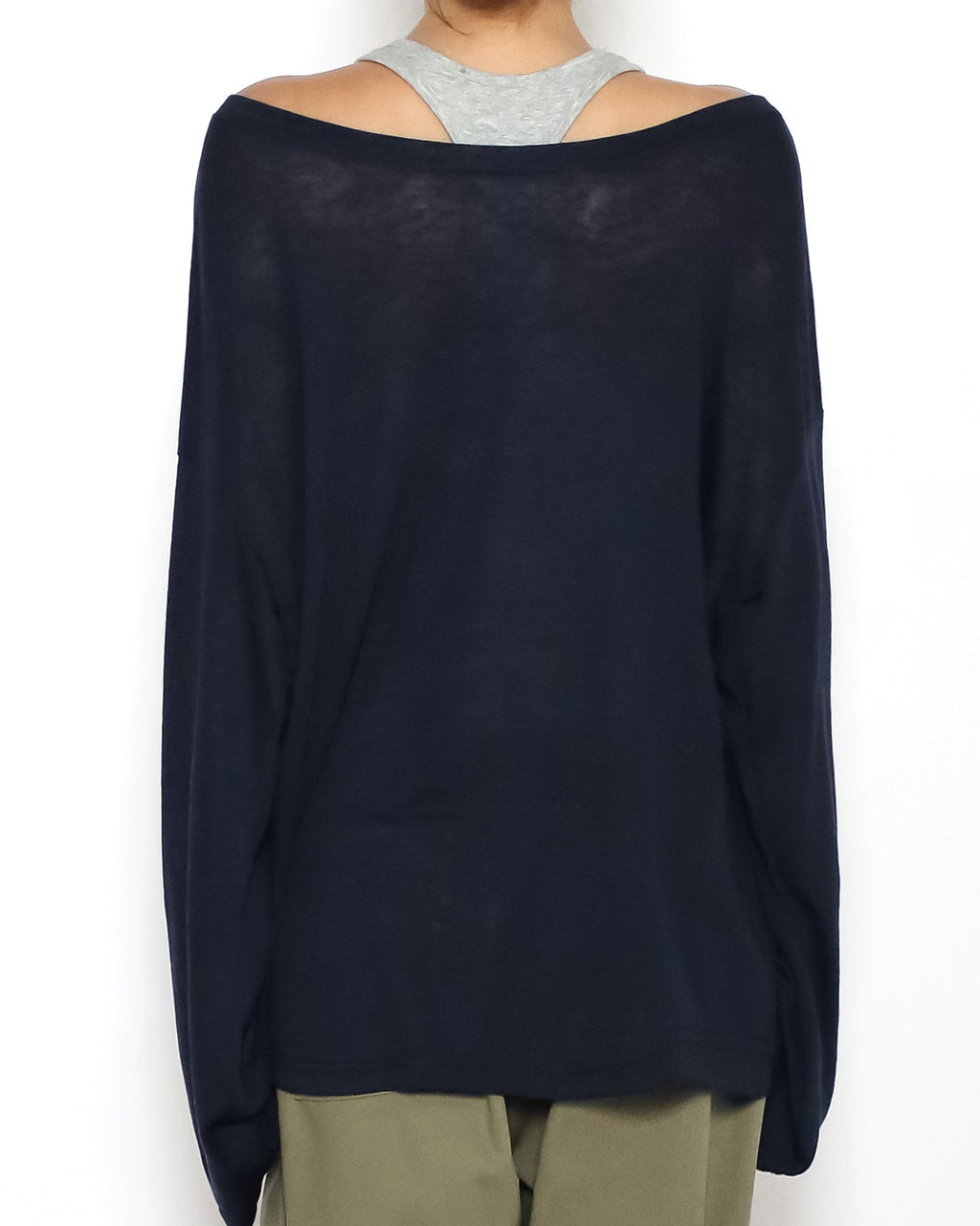 Navy soft tee w/ grey vest set *pre-order*