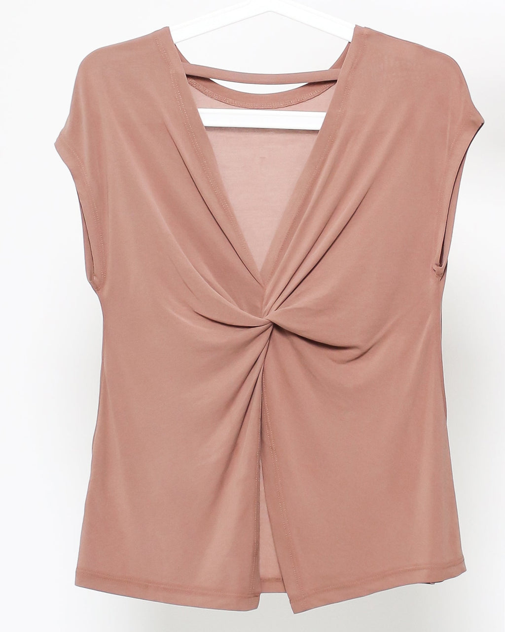dusty pink ruched back tee *pre-order*